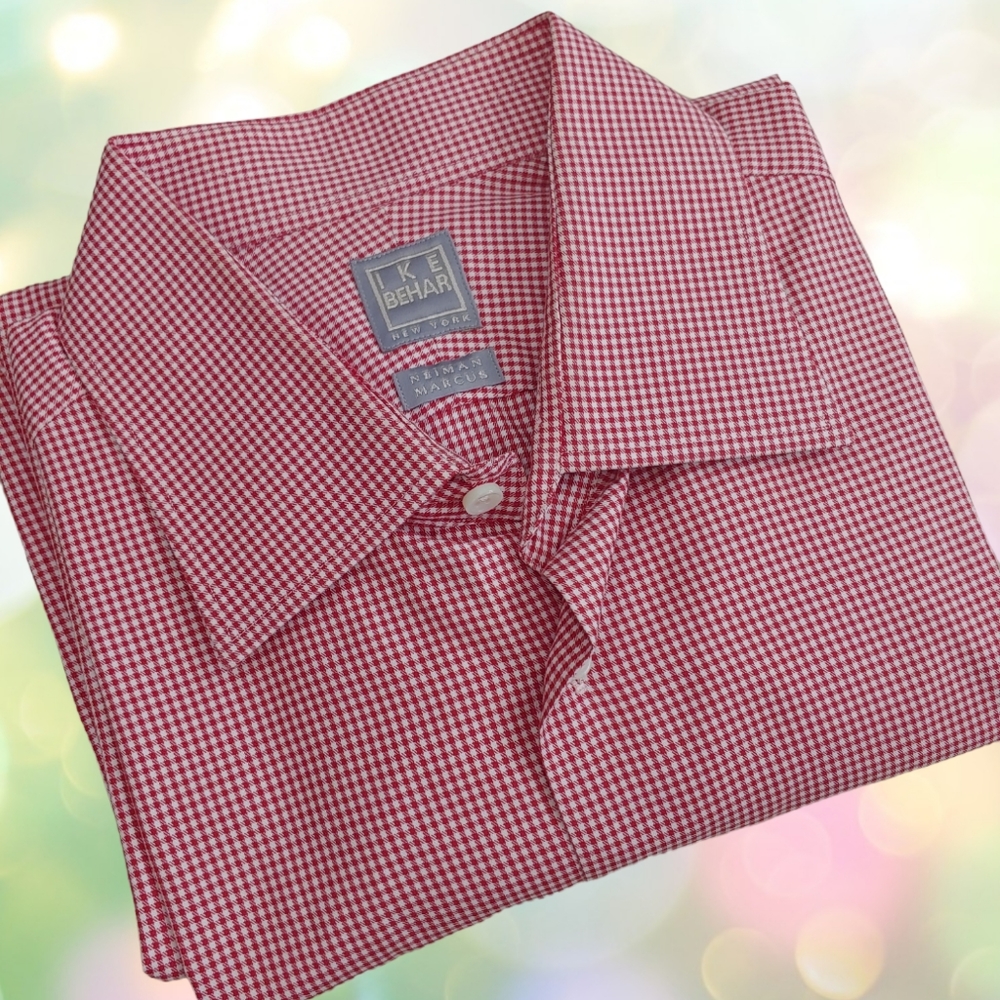 Ike Behar Neiman Marcus Shirt men neck 16